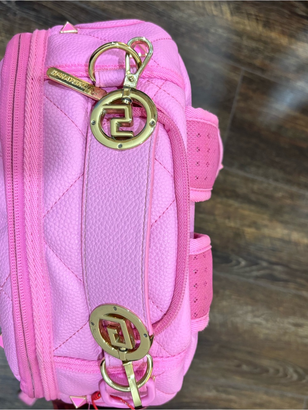 Authentic SprayGround pink Quilted Studded Backpack - Spraygroynd - Picture 8 of 11